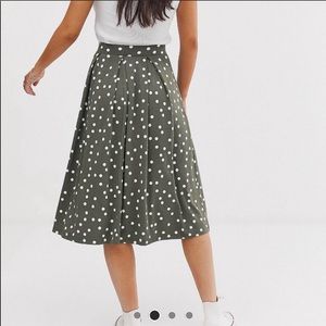 ASOS polka dot midi skirt